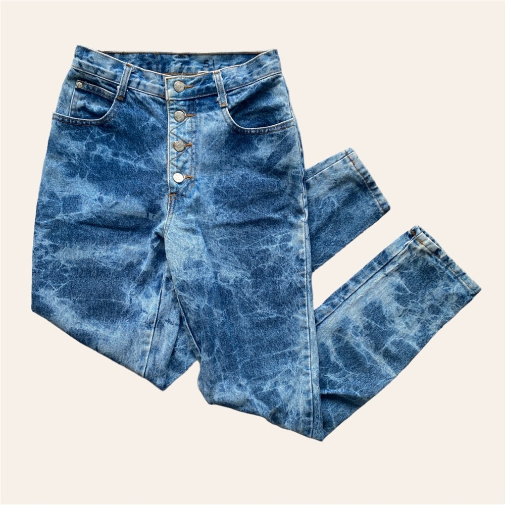 90s vintage acid wash/bleached jeans